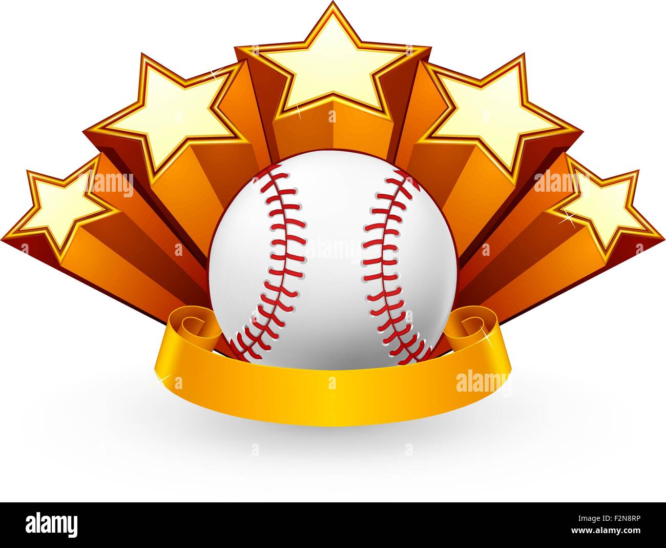 Emblema di baseball, vettore Illustrazione Vettoriale