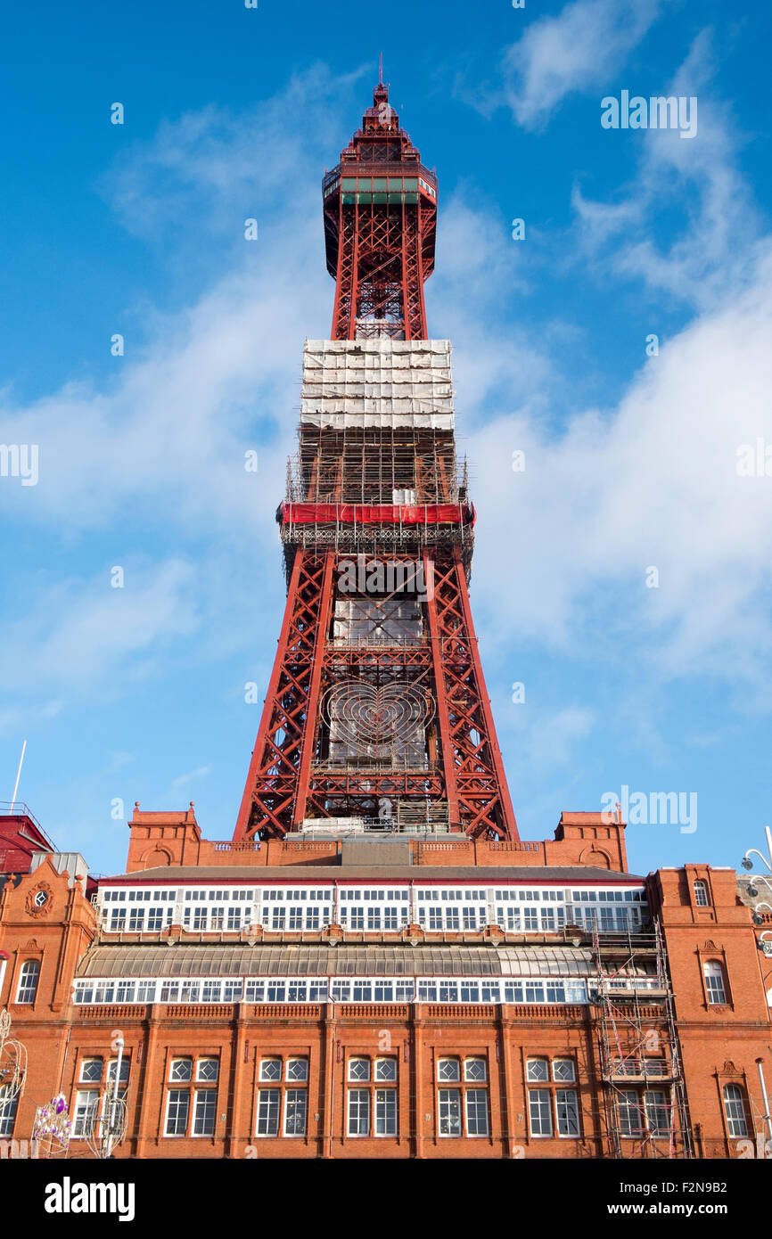 La Blackpool Tower occhio è un grado 1 elencati di attrazione turistica in Blackpool, ispirata alla torre eiffel, Lancashire, Inghilterra Foto Stock