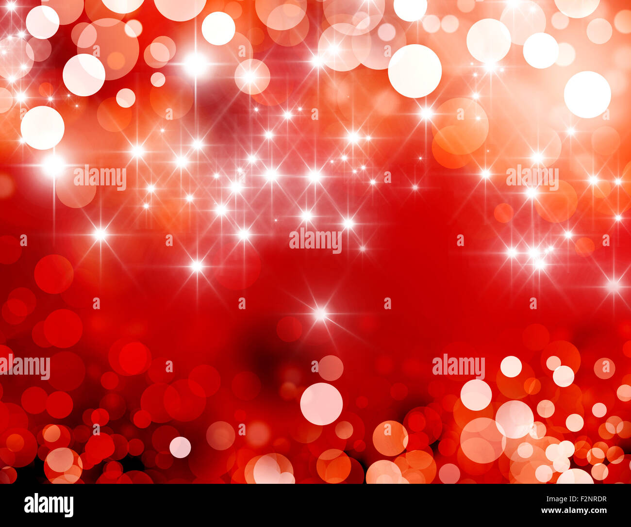 Rosso lucido sfondo con starlight piovono Foto Stock