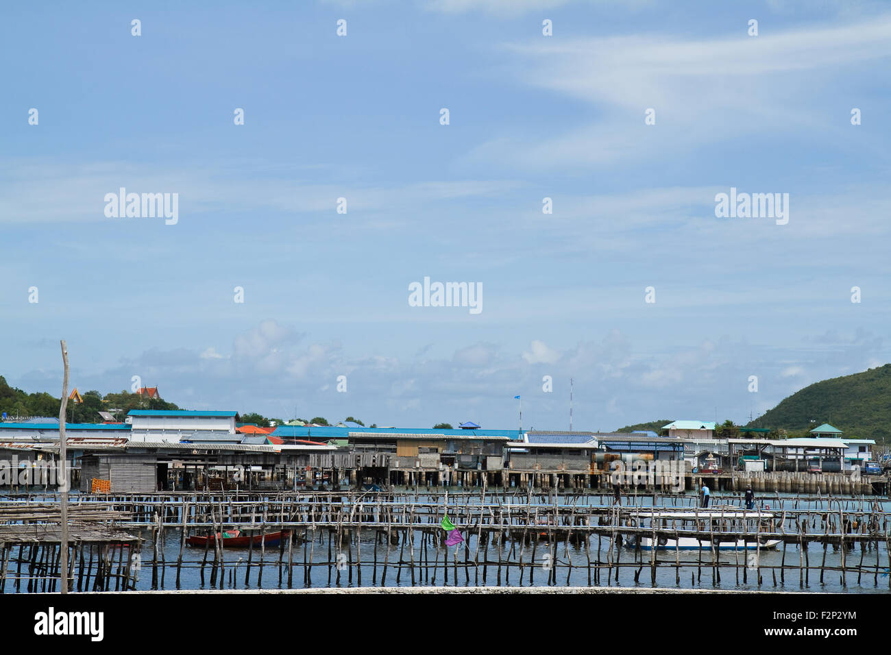 Villaggio di Pescatori Bang Saray Pattaya Thailandia. Foto Stock