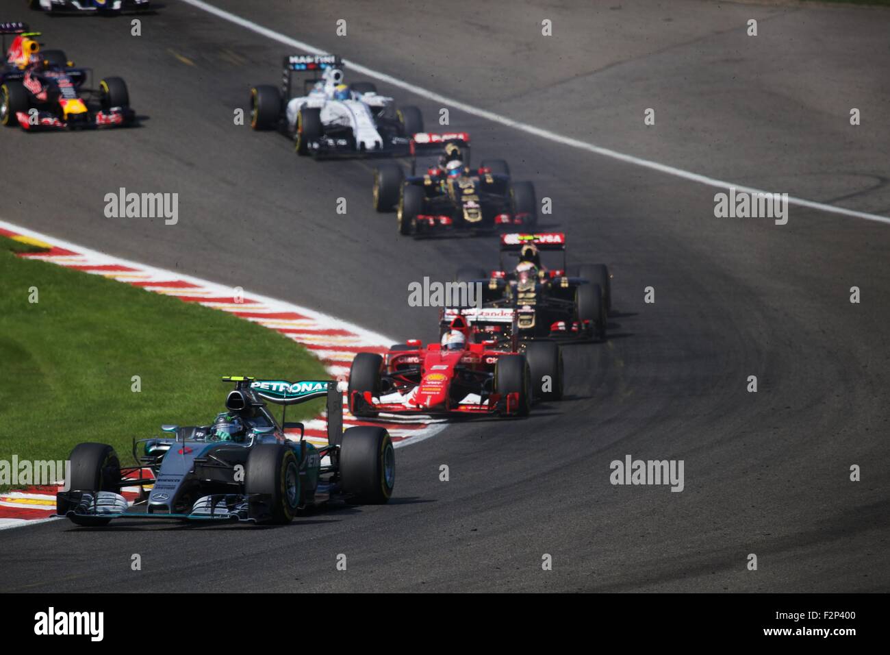 2015 Formula 1 guscio Gran Premio del Belgio, Spa. Foto Stock
