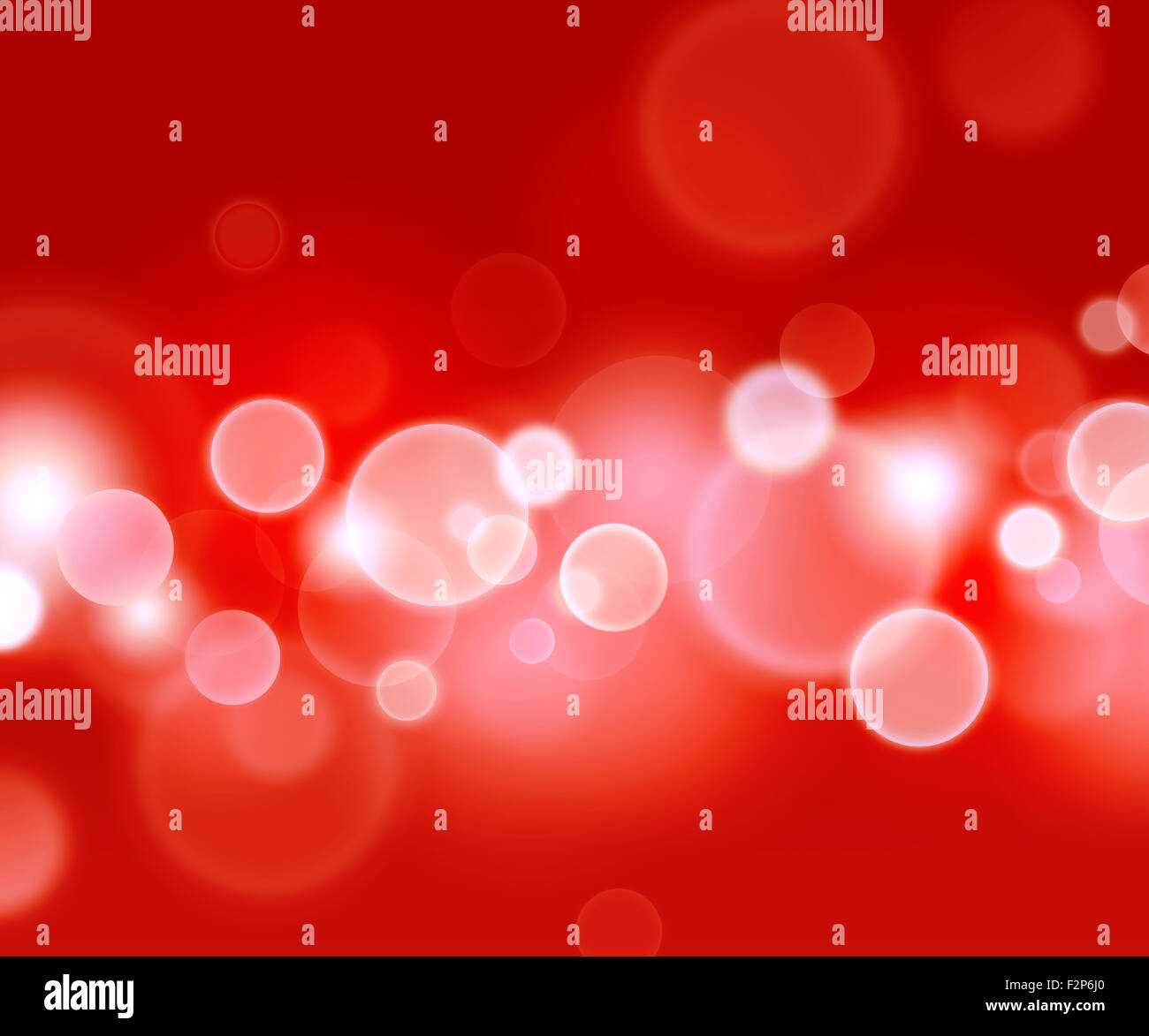 Rosso lucido con uno sfondo sfocato cerchi Foto Stock