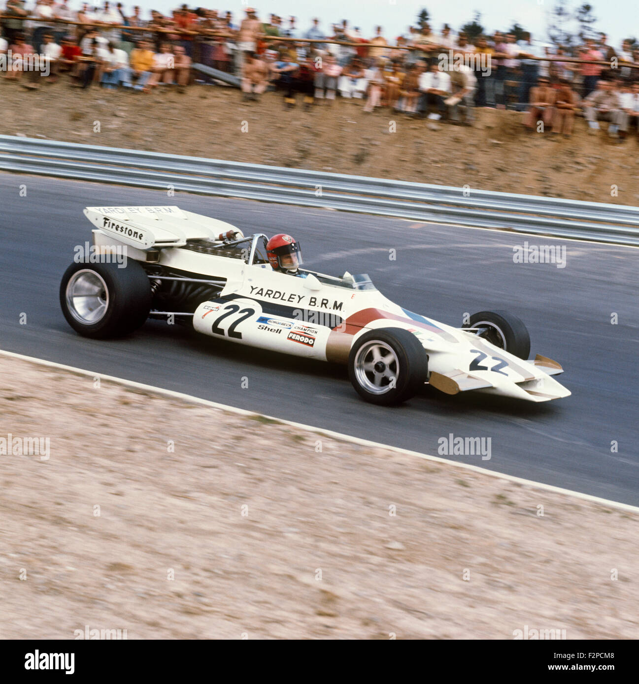 Vic Elford nel suo BRM 1971 Foto Stock