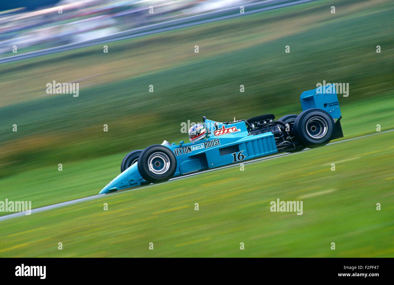 Ivan Capelli nel suo Cosworth Marzo 1987 Foto Stock