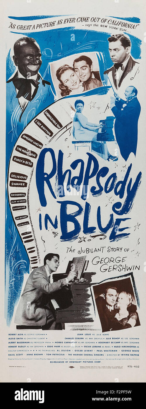 Rhapsody in Blue (1945) - poster del filmato Foto stock - Alamy