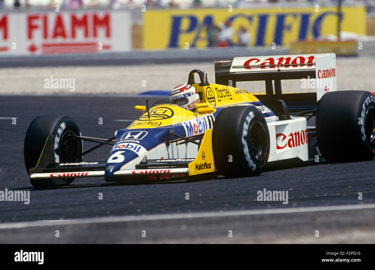 Nelson Piquet nella sua Williams Honda 1987 Foto Stock