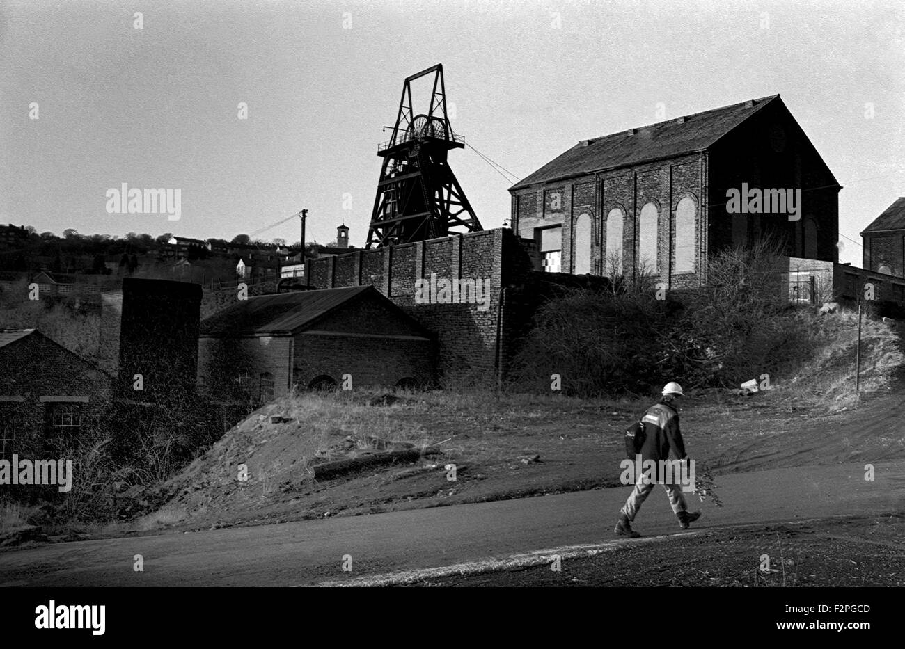 Il vecchio Nord Celynen colliery, Newbridge, Gwent, Galles del Sud. Foto Stock