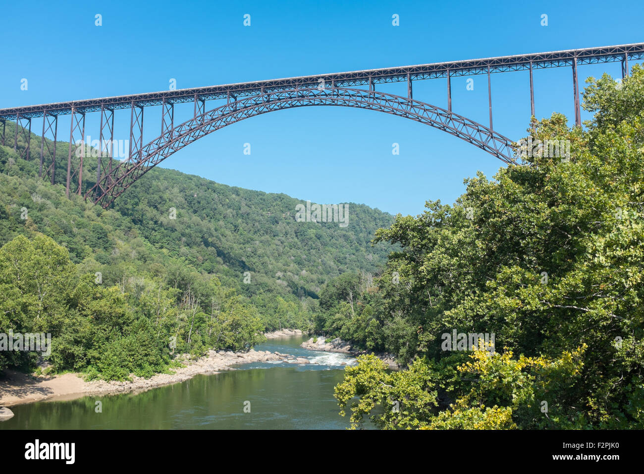 New River Gorge Bridge vicino Feyetteville in West Virginia Foto Stock