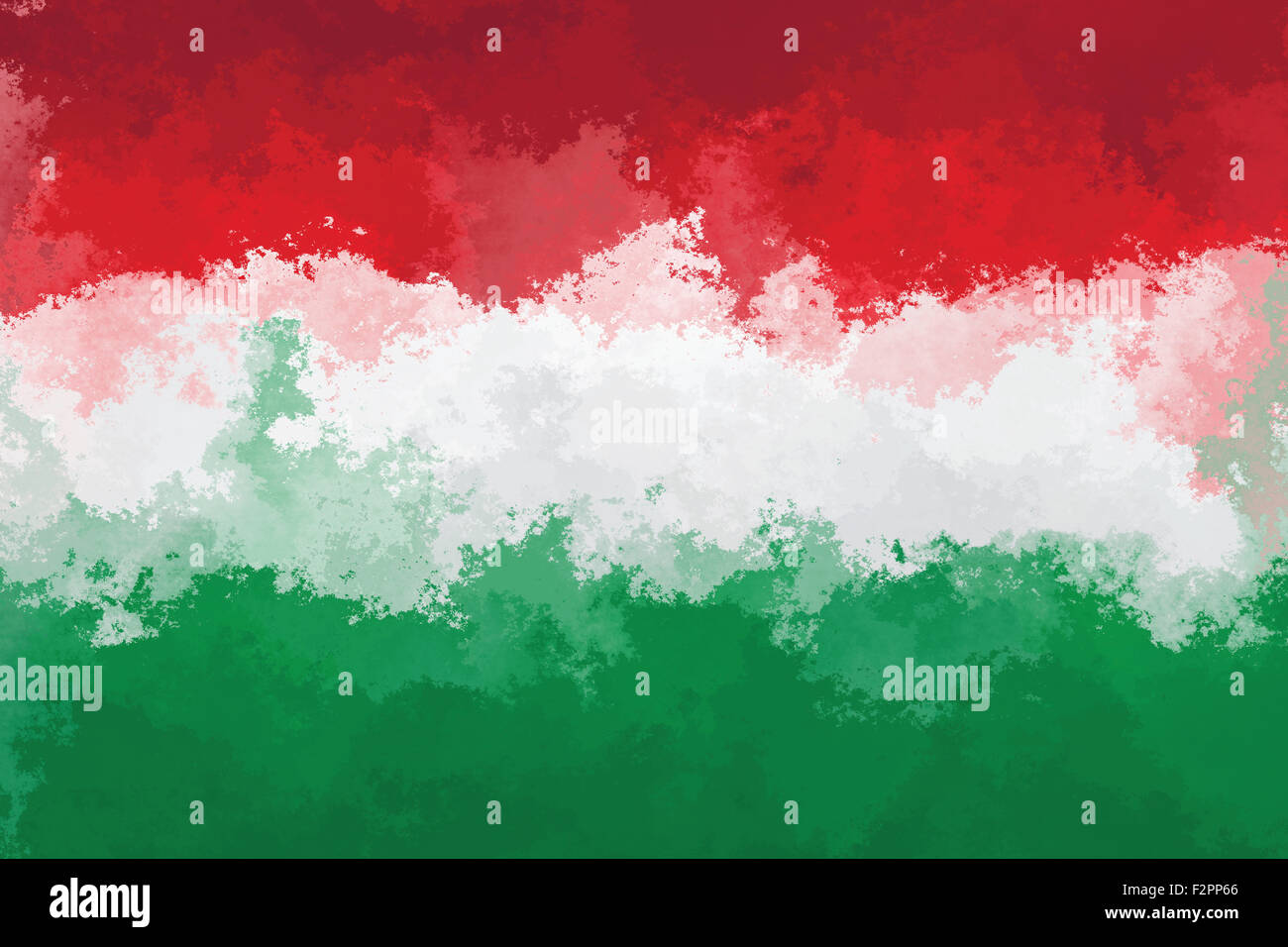Bandiera ungherese - grunge design pattern Foto Stock