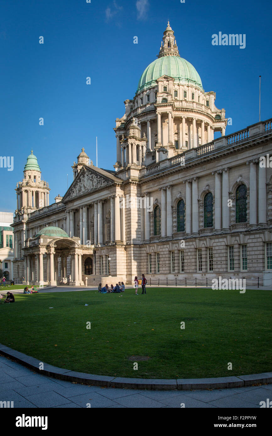 Belfast City Hall Edificio, Belfast, Irlanda del Nord, Regno Unito Foto Stock