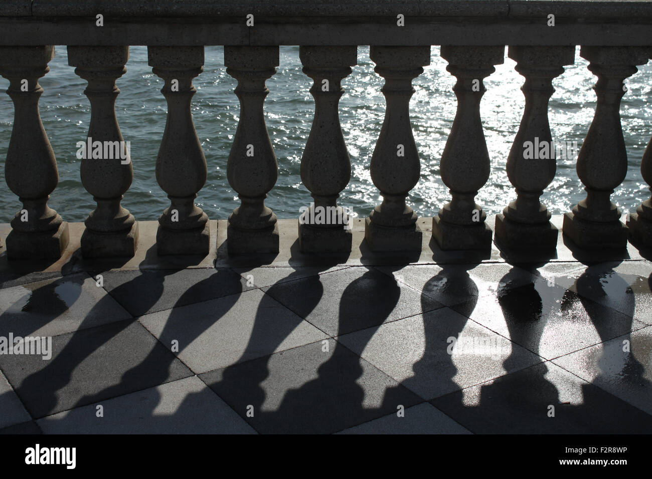 Mascagni terrazza di fronte al mare, Livorno Toscana, Italia Foto Stock