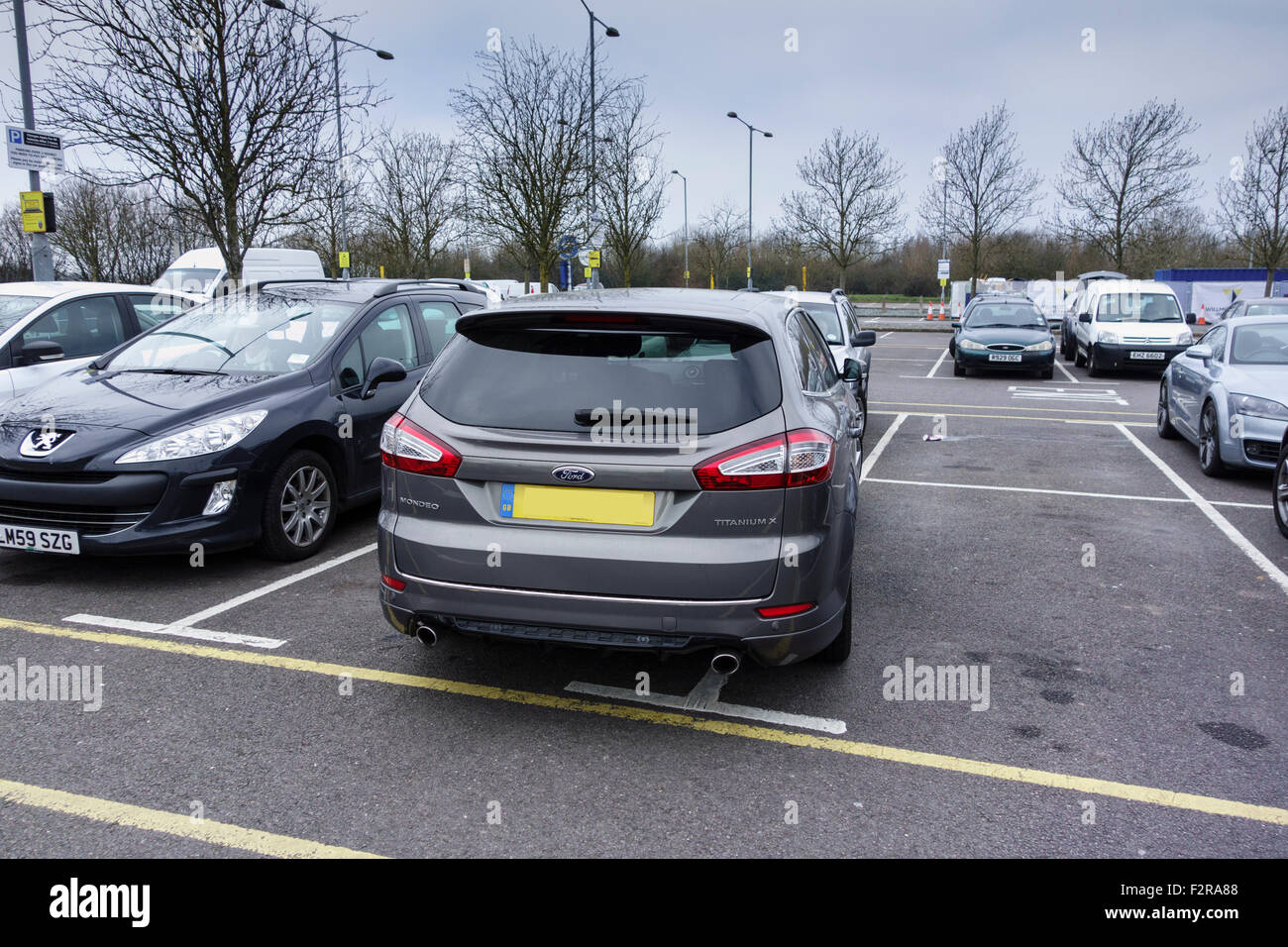 Sconsiderata di un parcheggio, UK. Foto Stock