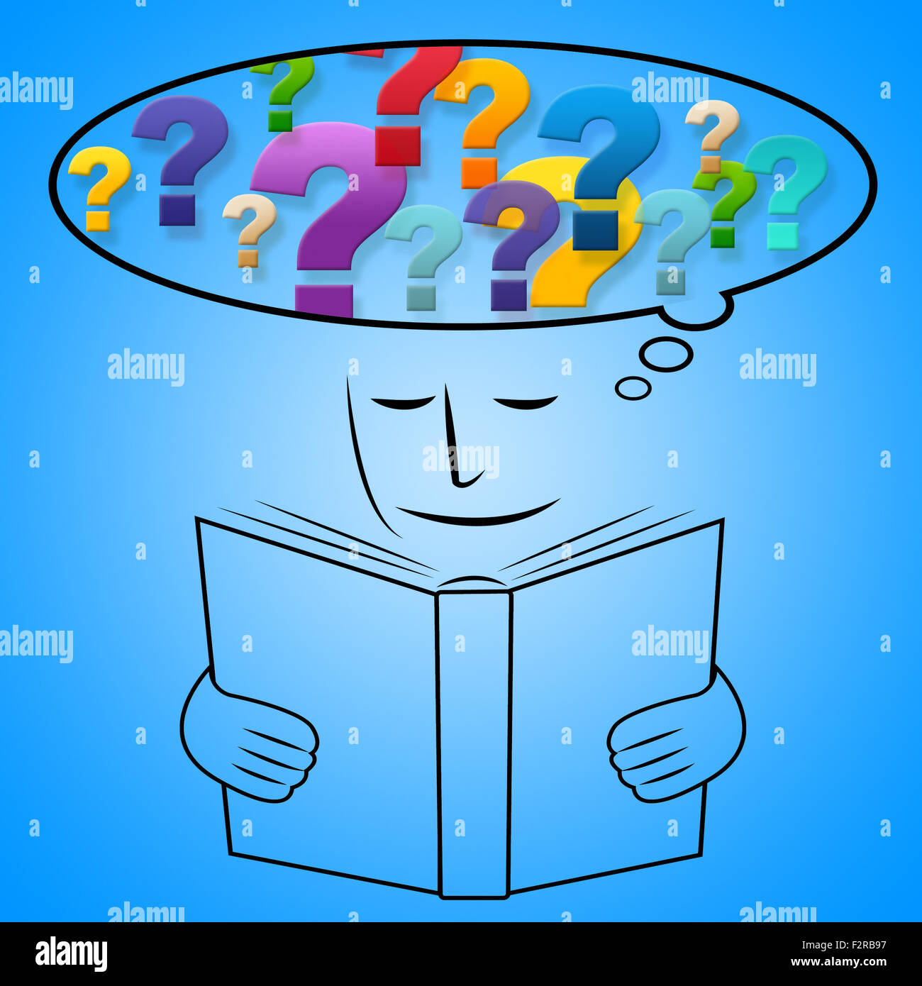 Pensando a studiare il significato di apprendimento Tutoring e imparare Foto Stock