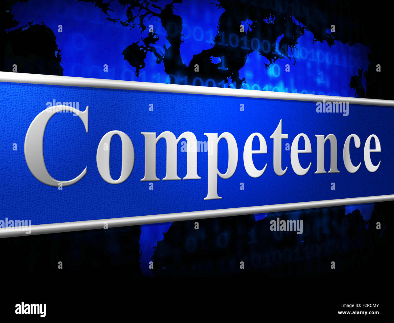 Competenza competente significato padronanza competenza e abilità Foto Stock