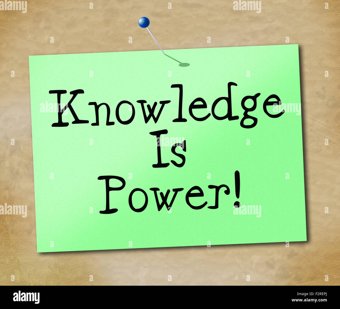 La conoscenza è potere significato appreso e di apprendimento a scuola Foto Stock