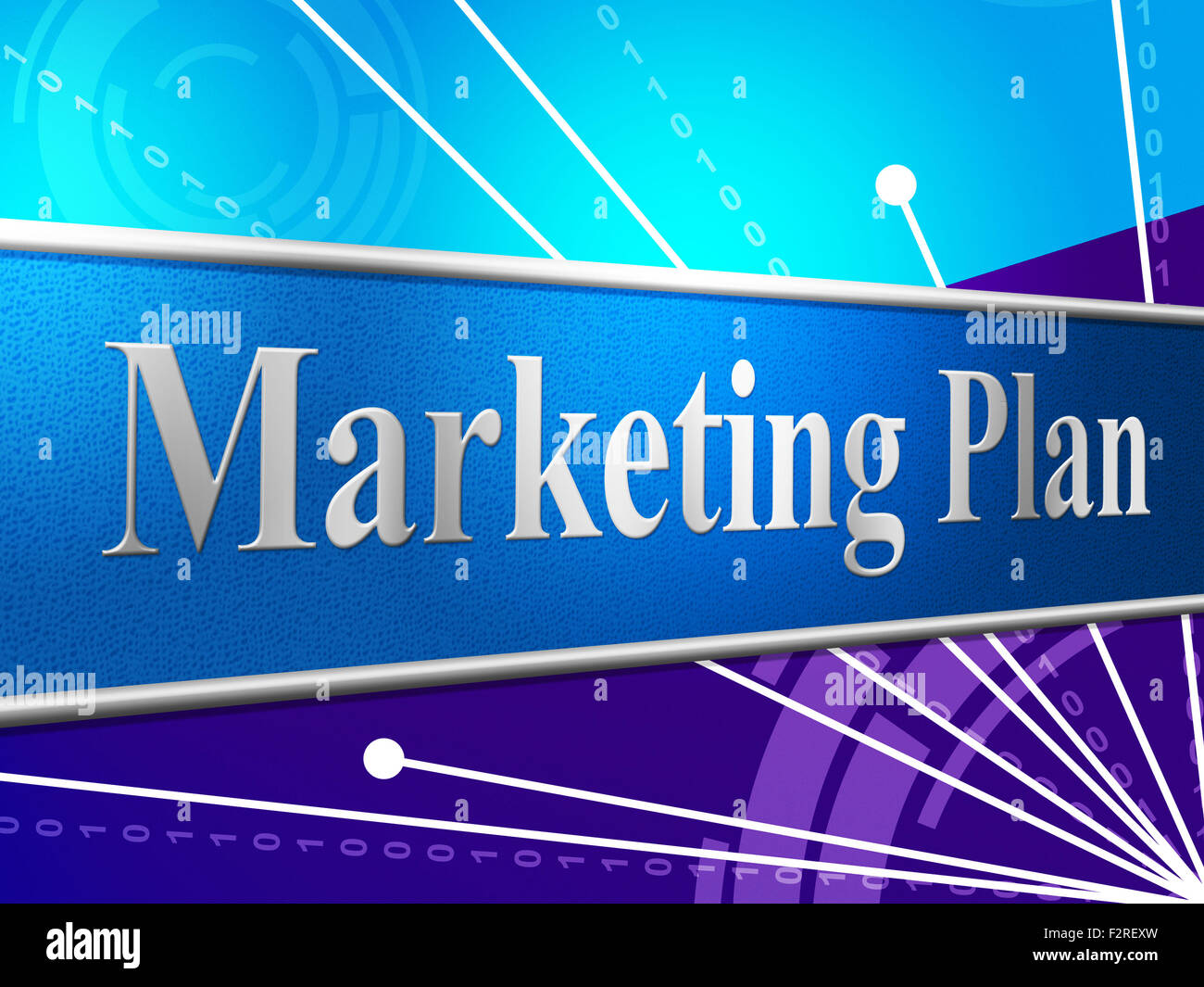 Il piano di marketing significato stratagemma Agenda e sistema Foto Stock