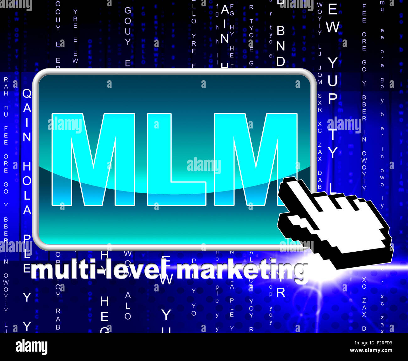 Multi Level Marketing che rappresentano il World Wide Web e sito Web Foto Stock