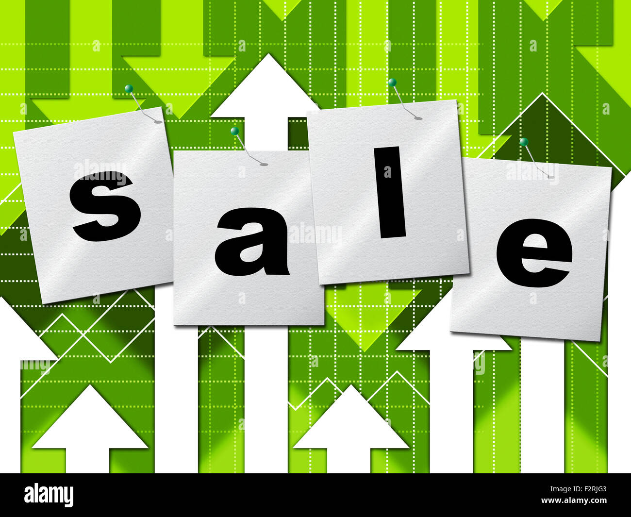 Promo vendita indicante la promozione economica e la chiusura Foto Stock