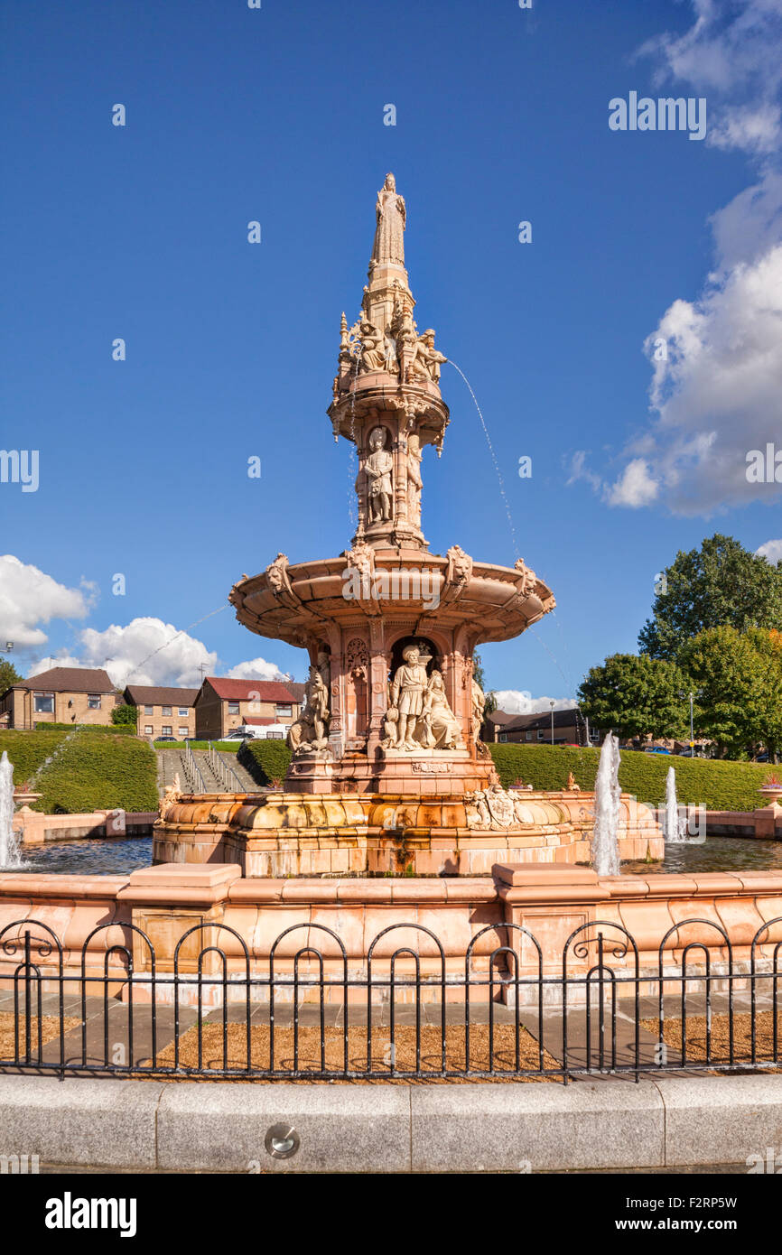 Fontana Doulton, verde di Glasgow, Glasgow, Scotland, Regno Unito. Foto Stock