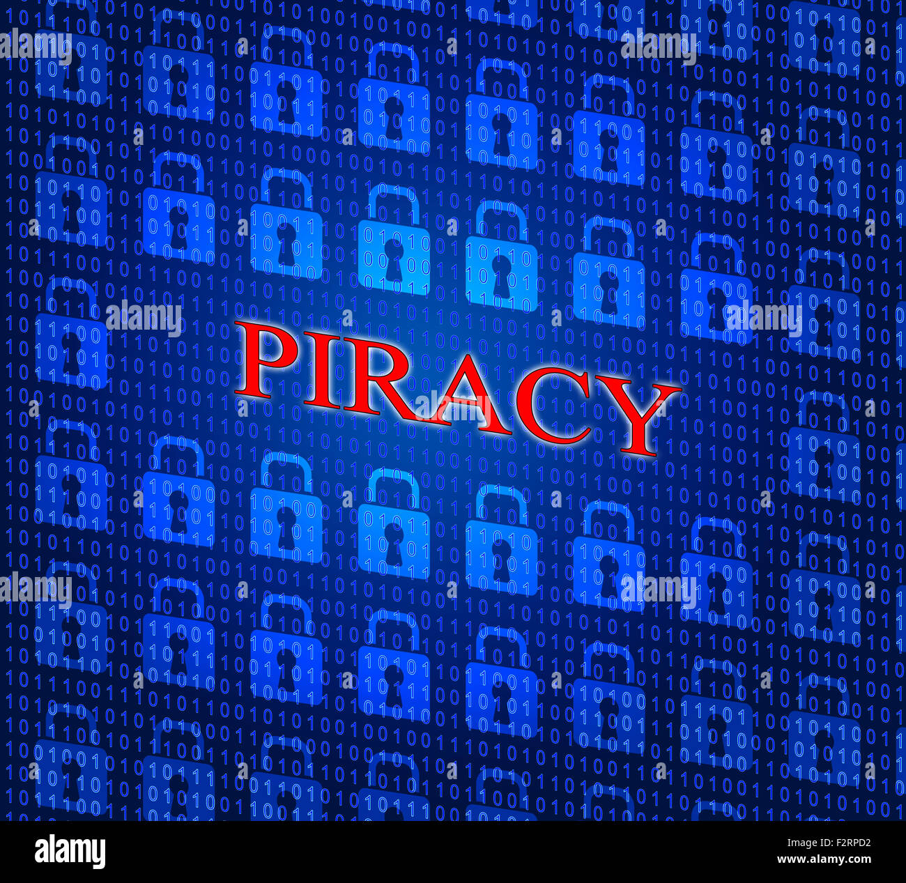 Copyright La pirateria che rappresentano marchi brevettati e la domanda di brevetto Foto Stock