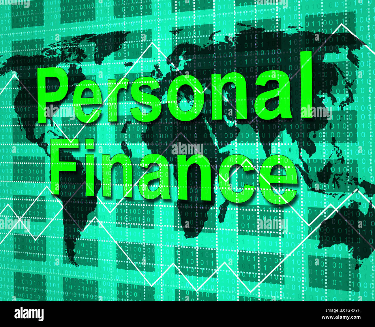 Personal Finance che rappresenta l utile di bilancio e gli investimenti Foto Stock
