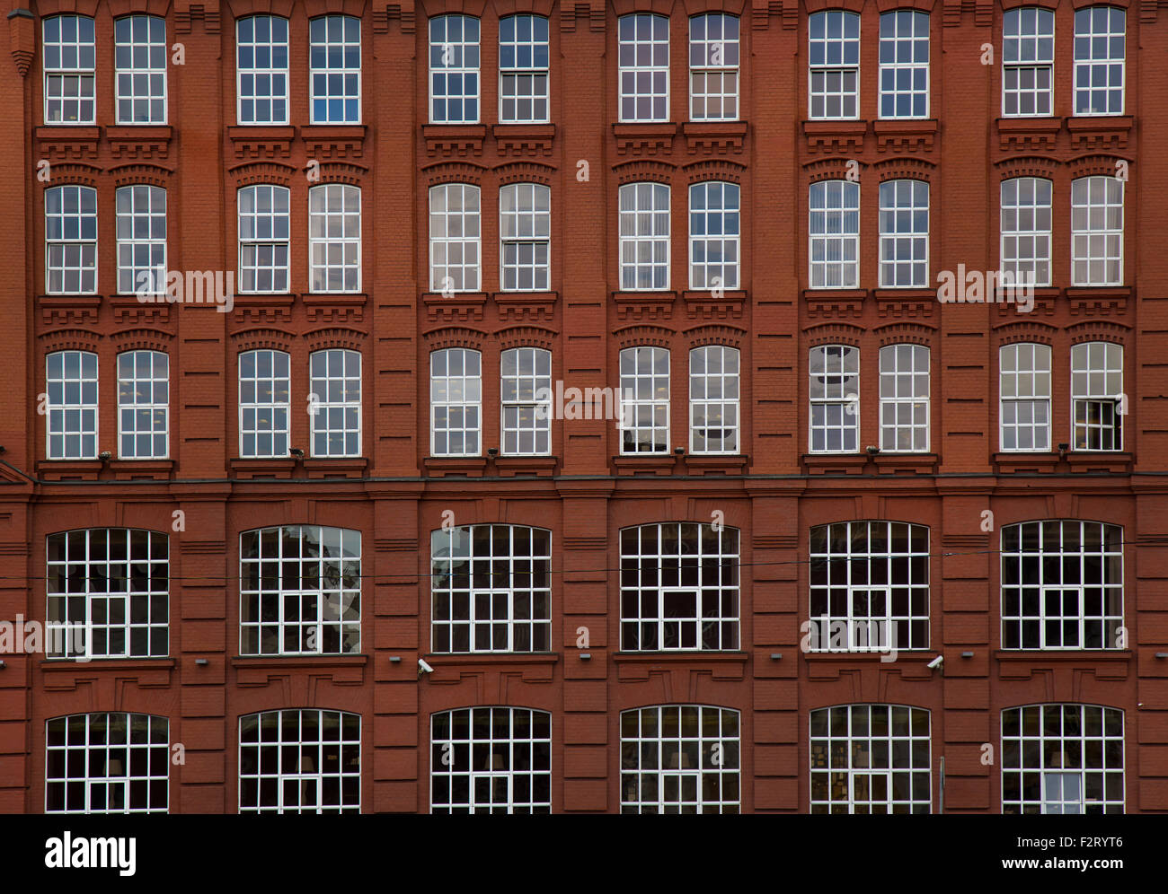 Edificio di mattoni rossi di Windows Foto Stock