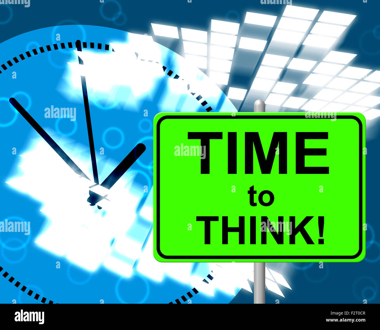 Il tempo di pensare il significato al momento e ora Foto Stock