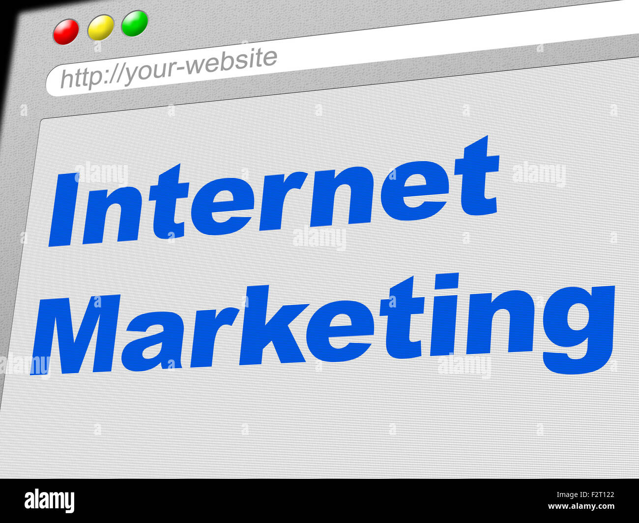 Internet Marketing in rappresentanza di World Wide Web e sito Web Foto Stock