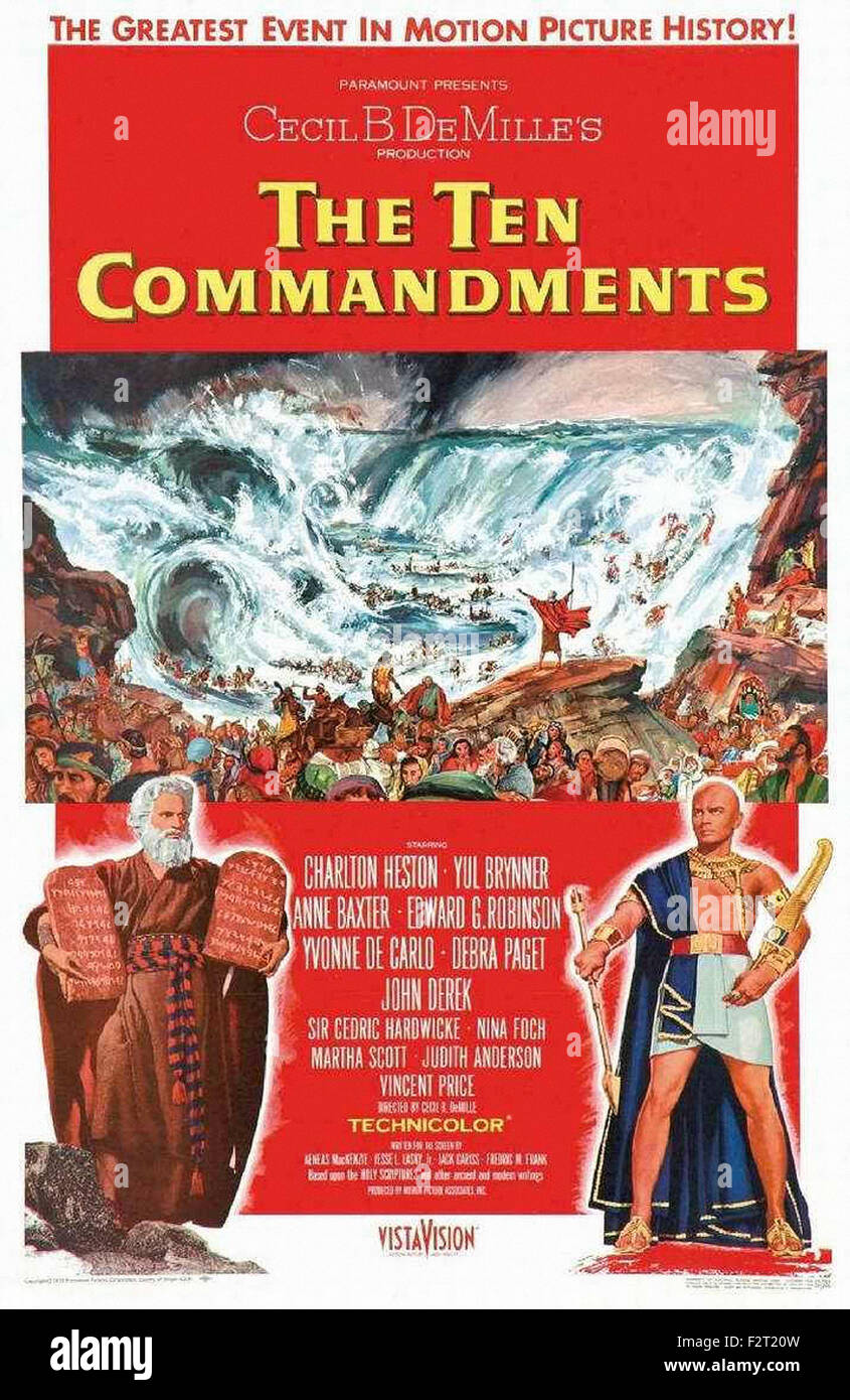 Dieci Comandamenti, La (1956) - poster del filmato Foto Stock