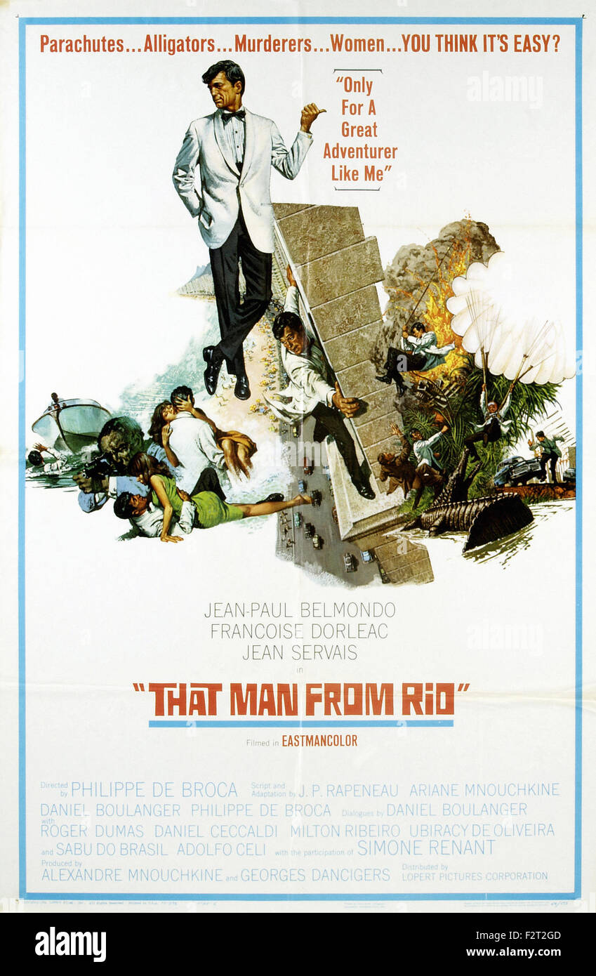 Che l'uomo da Rio - poster del filmato Foto Stock