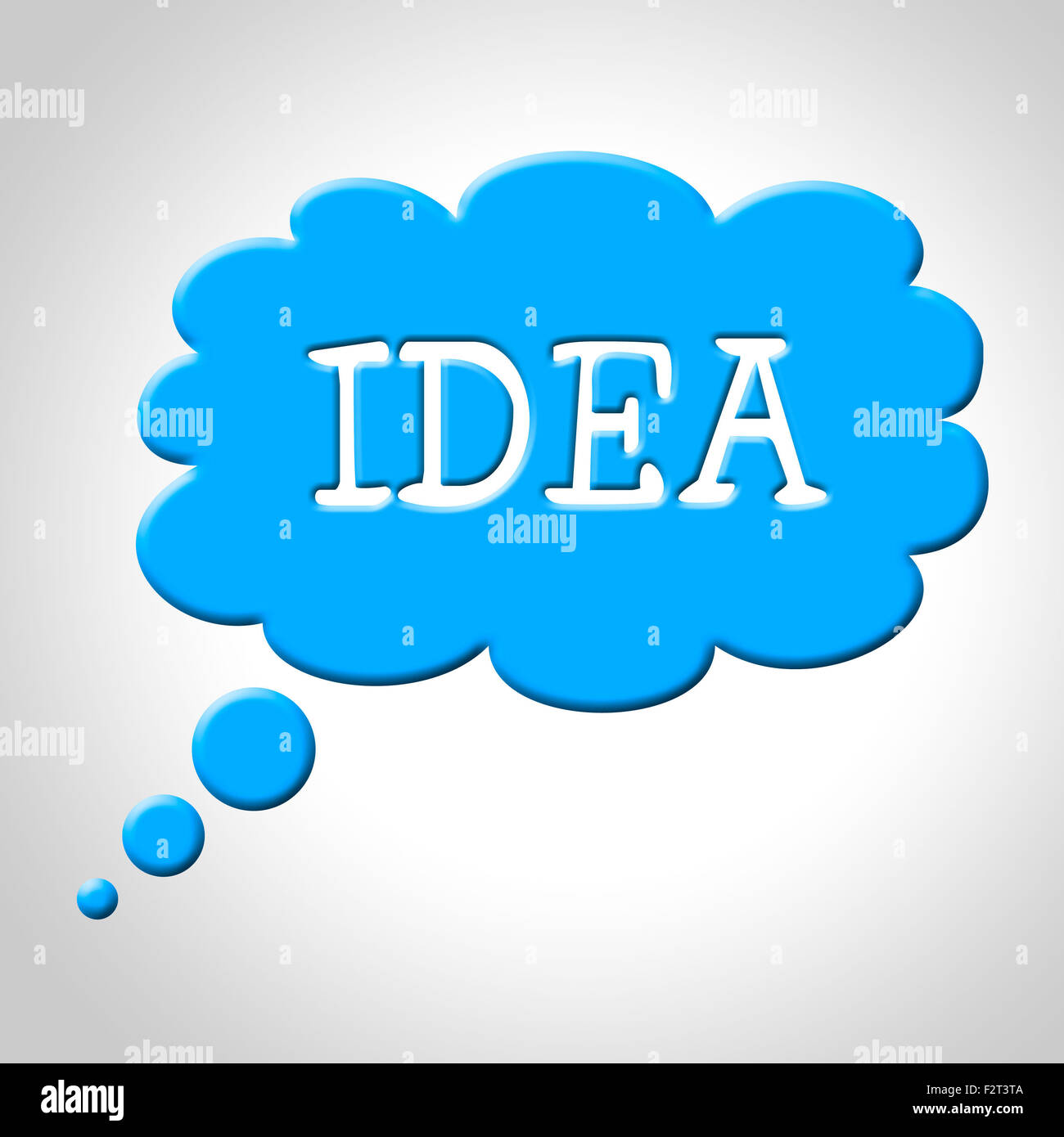 Idea Bolle di pensiero in rappresentanza di pensare e concetto di pensare Foto Stock