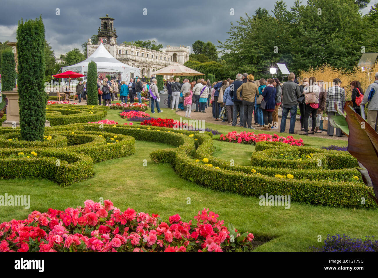 La BBC di 'Antiques Roadshow' a Trentham Gardens, Stoke on Trent, Staffordshire, Inghilterra. Foto Stock