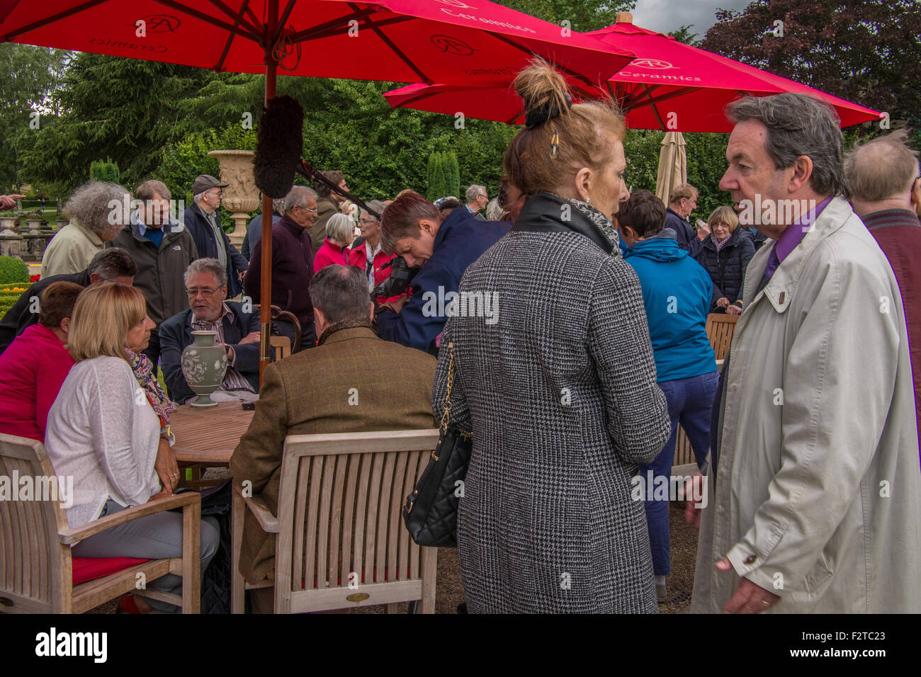 La BBC di 'Antiques Roadshow' a Trentham Gardens, Stoke on Trent, Staffordshire, Inghilterra. Foto Stock