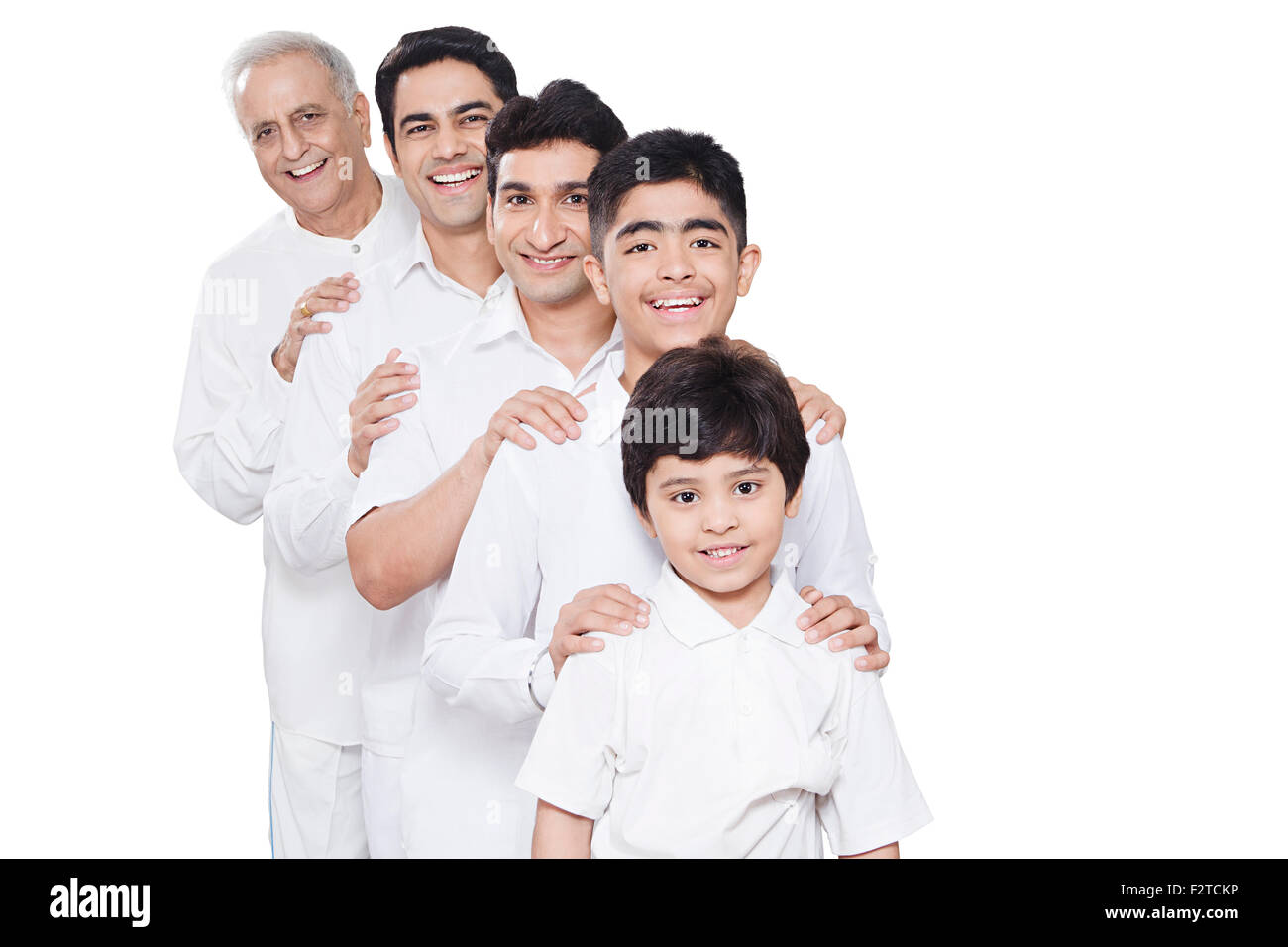 Gruppo indiano famiglia i genitori la vita span serie Foto Stock