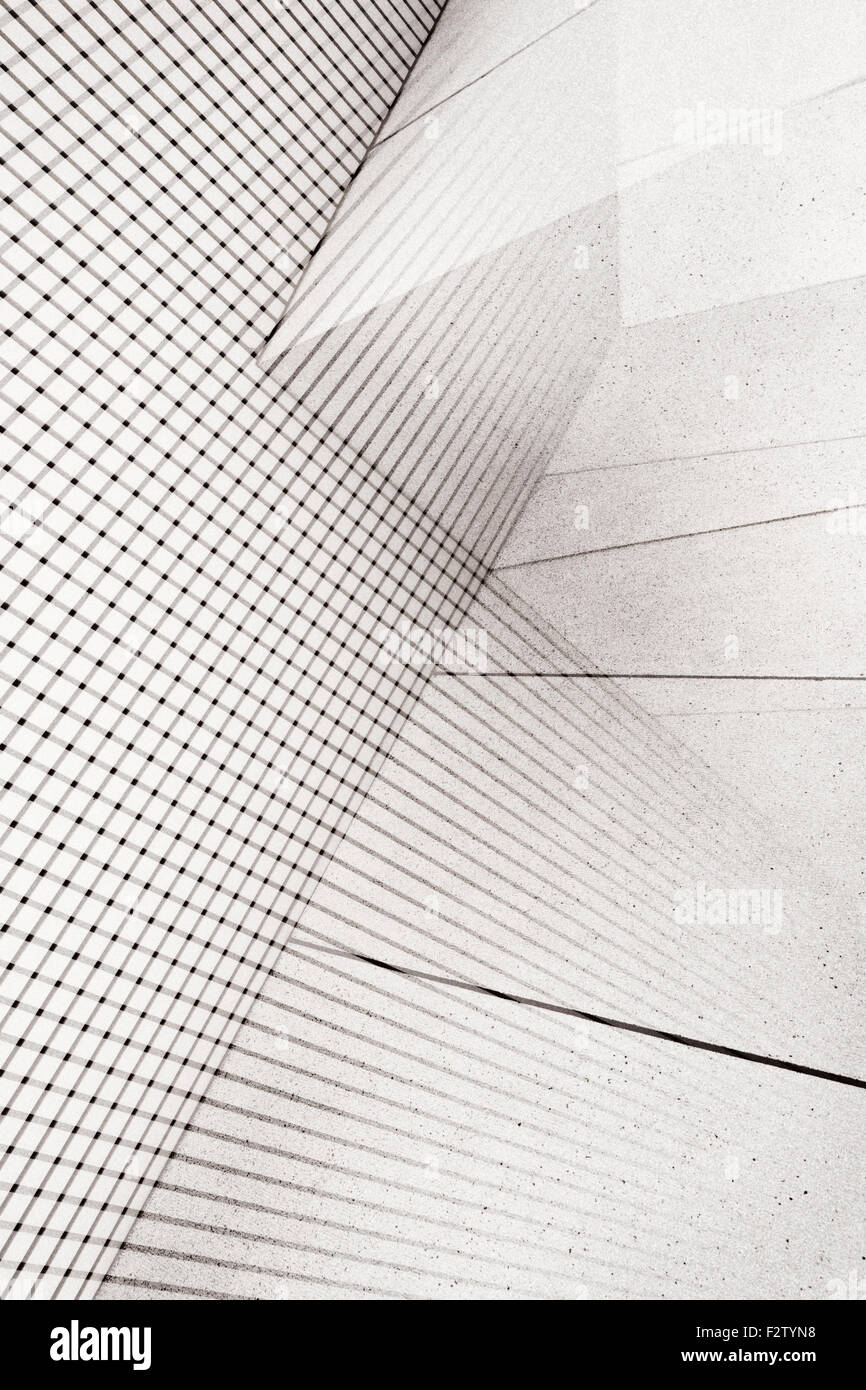 Abstract doppia esposizione dello sfondo. Forme architettoniche. Foto Stock