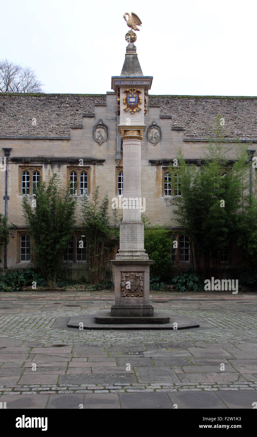 Pelican Meridiana Oxford University il Corpus Christi College Foto Stock