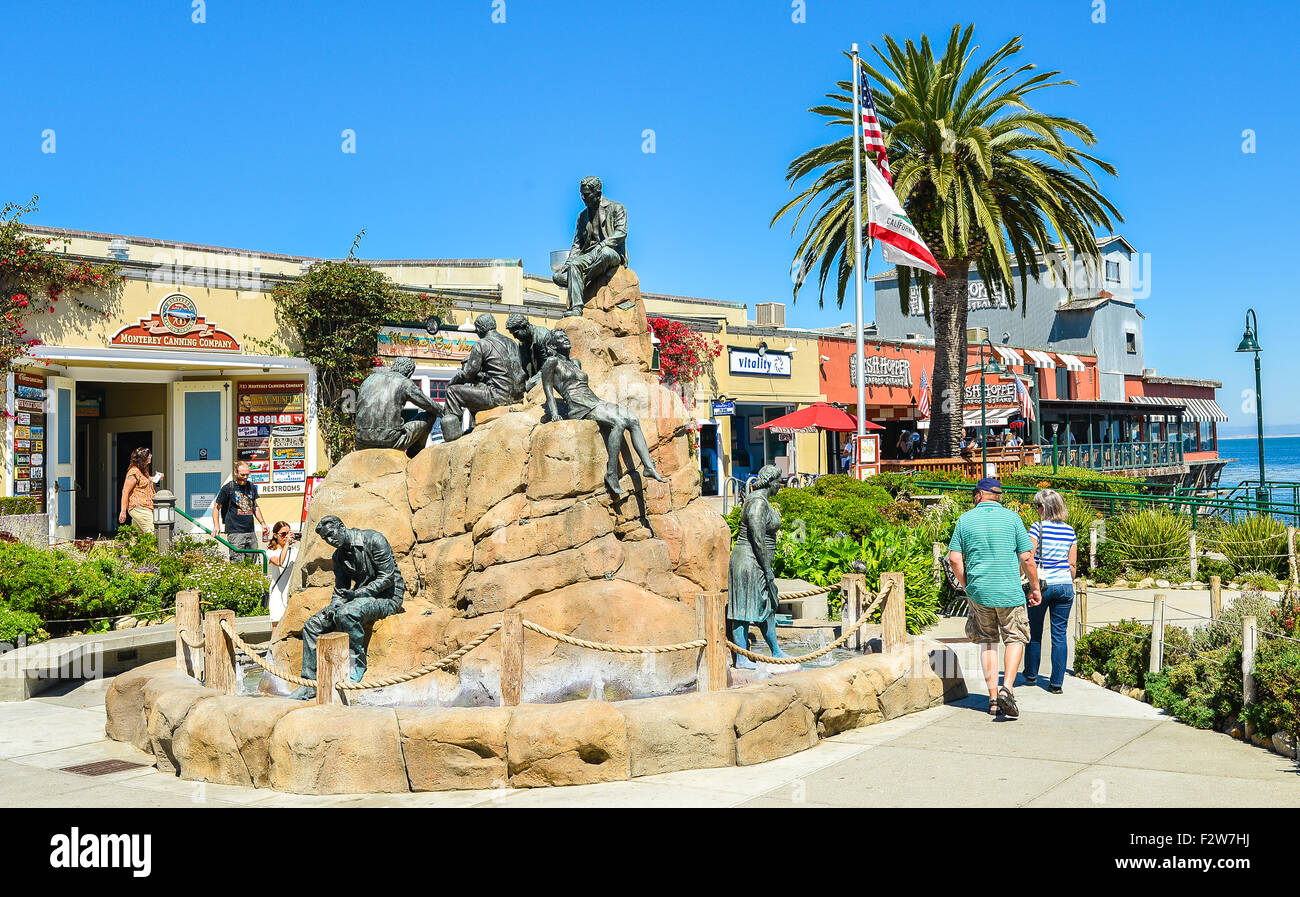 John Steinbeck Plaza - Monterey, California, Stati Uniti d'America Foto Stock