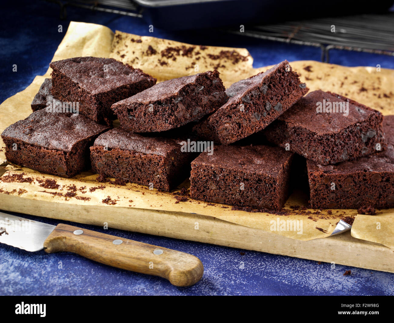 Hot brownie al cioccolato Foto Stock