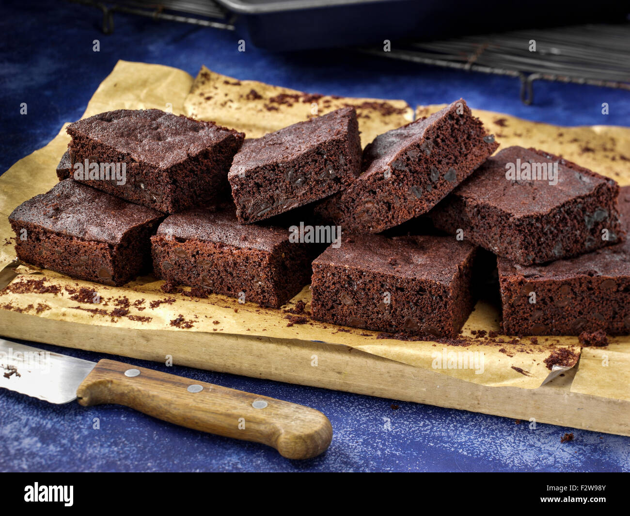 Hot brownie al cioccolato Foto Stock