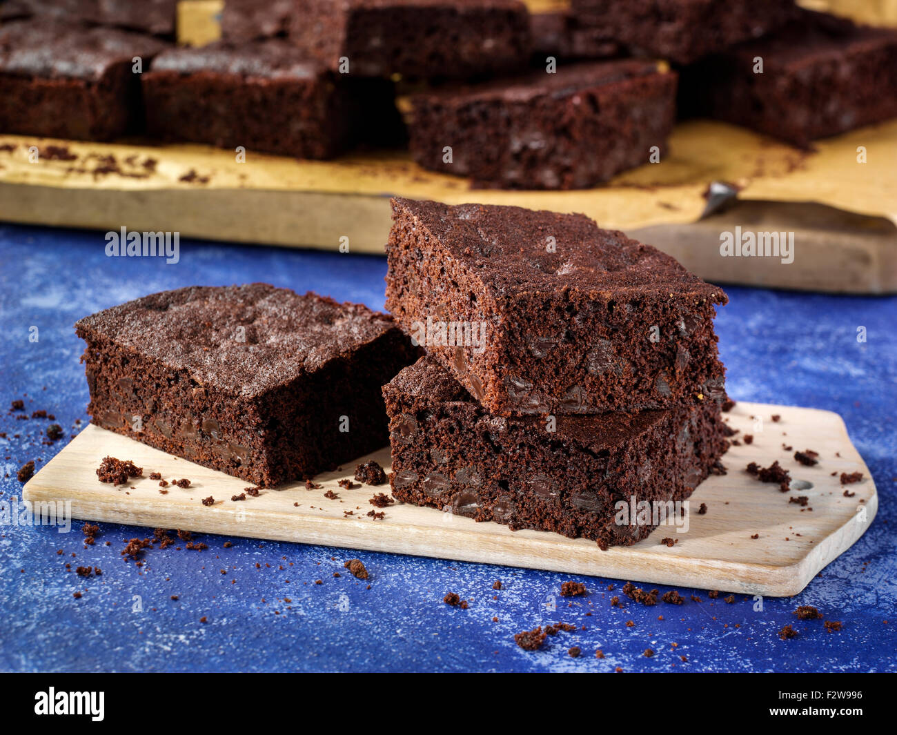 Hot brownie al cioccolato Foto Stock