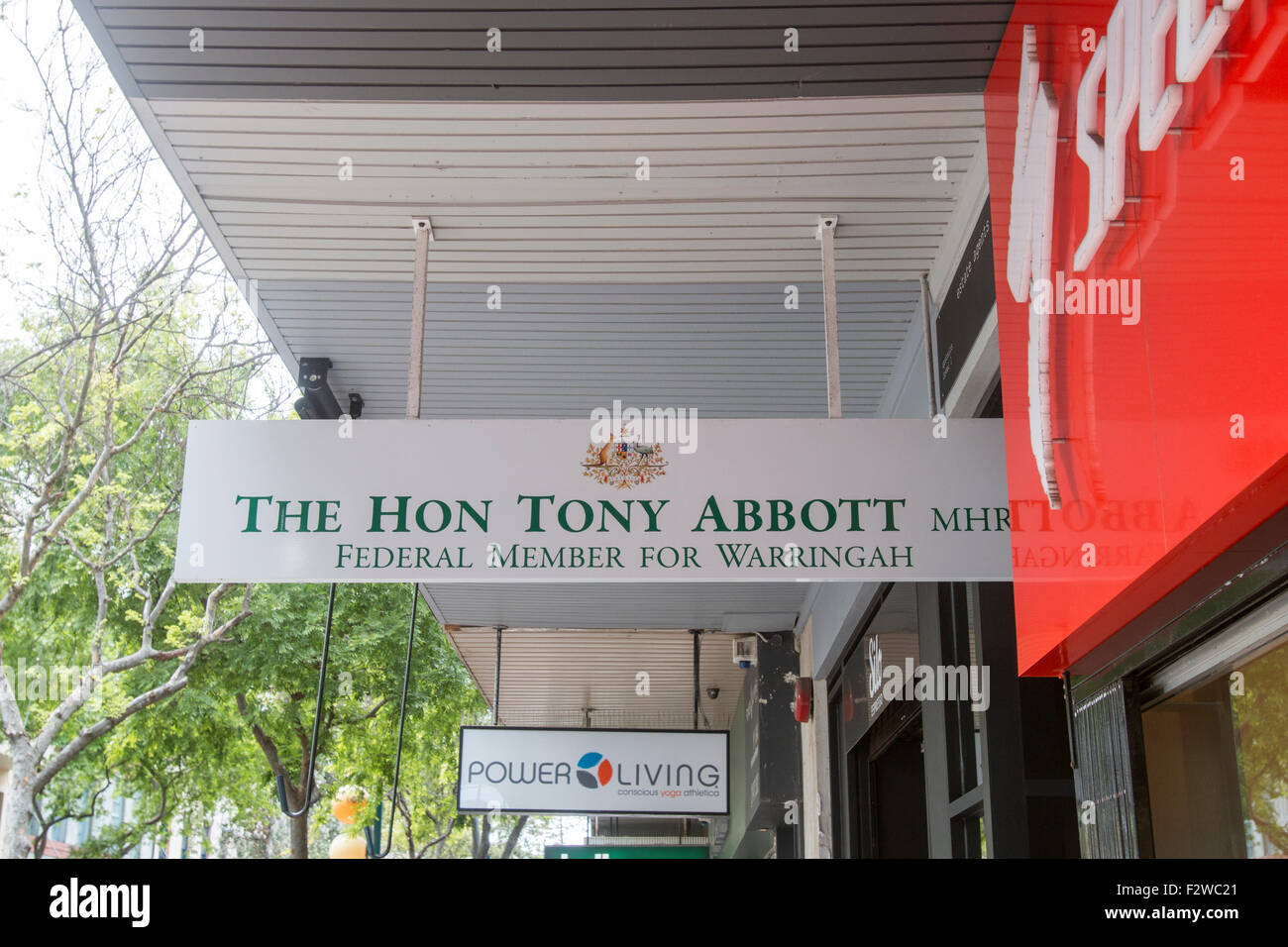 Uffici di Tony Abbott in Manly, dove egli è il locale membro federale per Warringah, Nuovo Galles del Sud, Australia Foto Stock