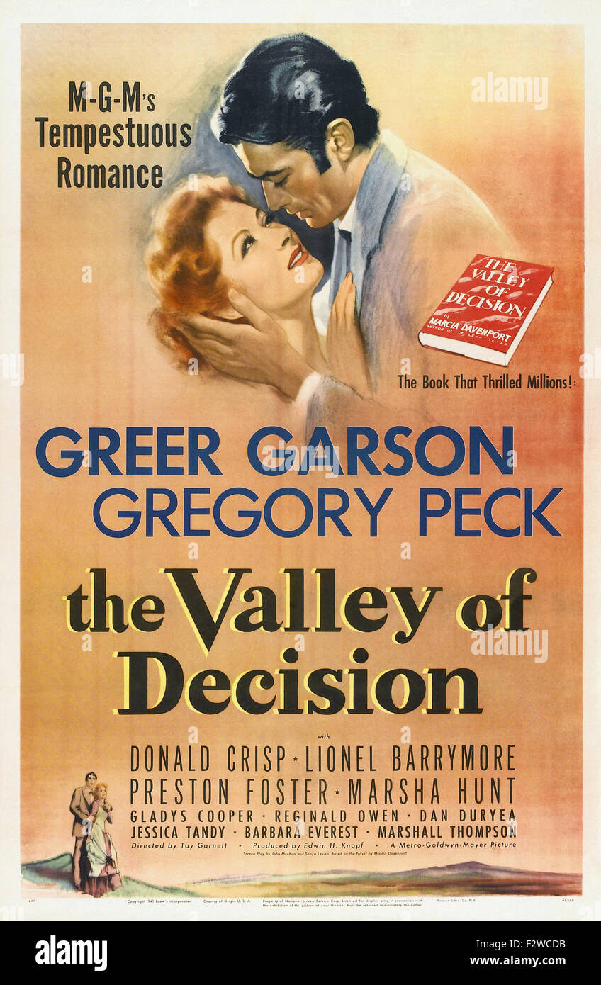 Valle della decisione, la (1945) - poster del filmato Foto Stock