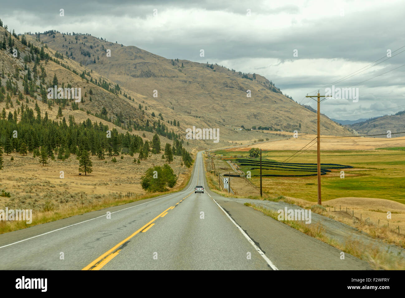 Paesaggio lungo Crowsnest Highway, Okanagan-Similkameen, British Columbia, Canada, America del Nord Foto Stock