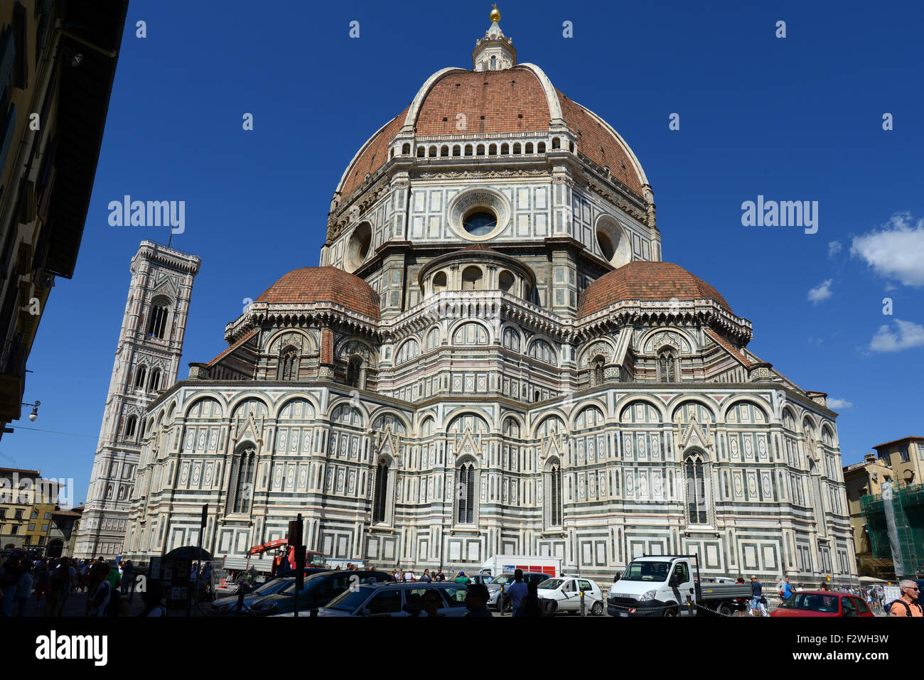 Cattedrale di Firenze (il Duomo) situato nella Piazza del Duomo di Firenze, Toscana, Italia. Foto Stock