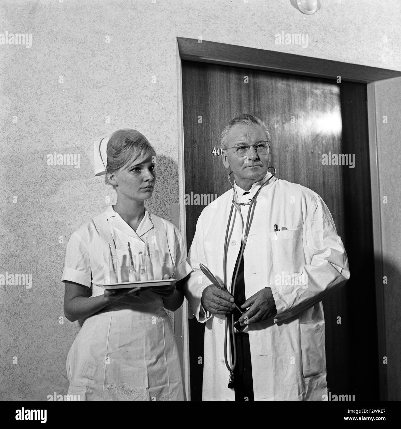 Hafenkrankenhaus, Arztserie, Deutschland 1968, Regie: Erich Neureuther, Darsteller: Anneli Granget, Wolfgang Arps Foto Stock