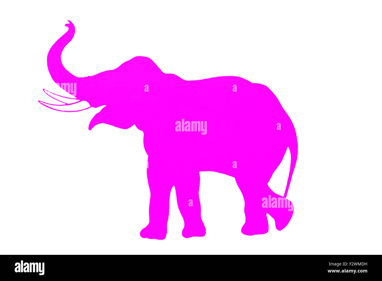 Pink Elephant isolato Foto Stock
