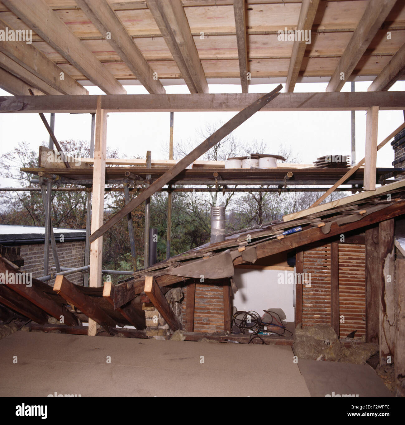 Loft nel processo di conversione Foto Stock