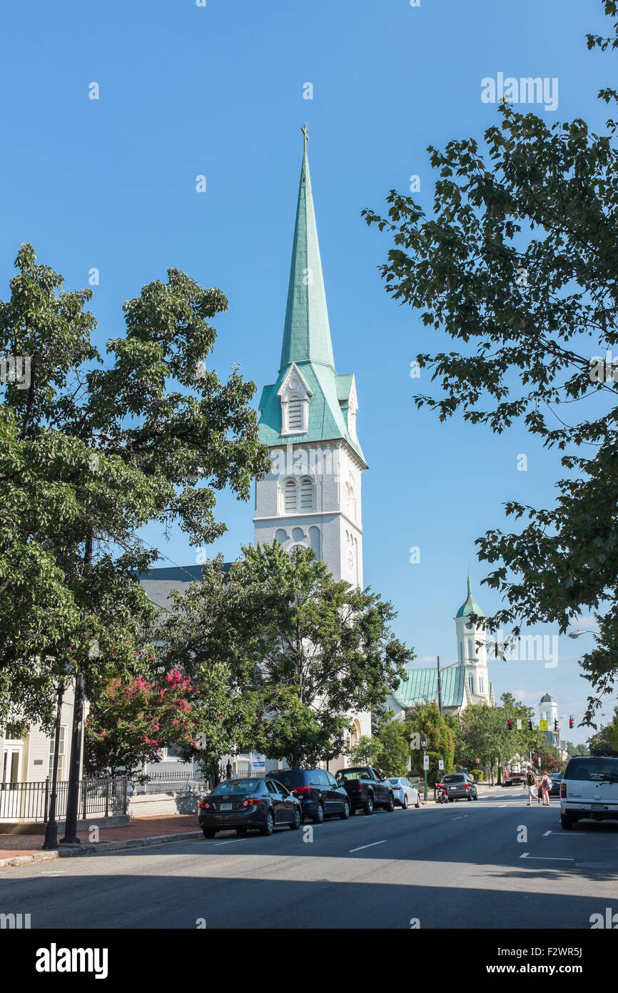 St George's Chiesa Episcopale in Princess Anne Street, Fredericksburg, VA Foto Stock