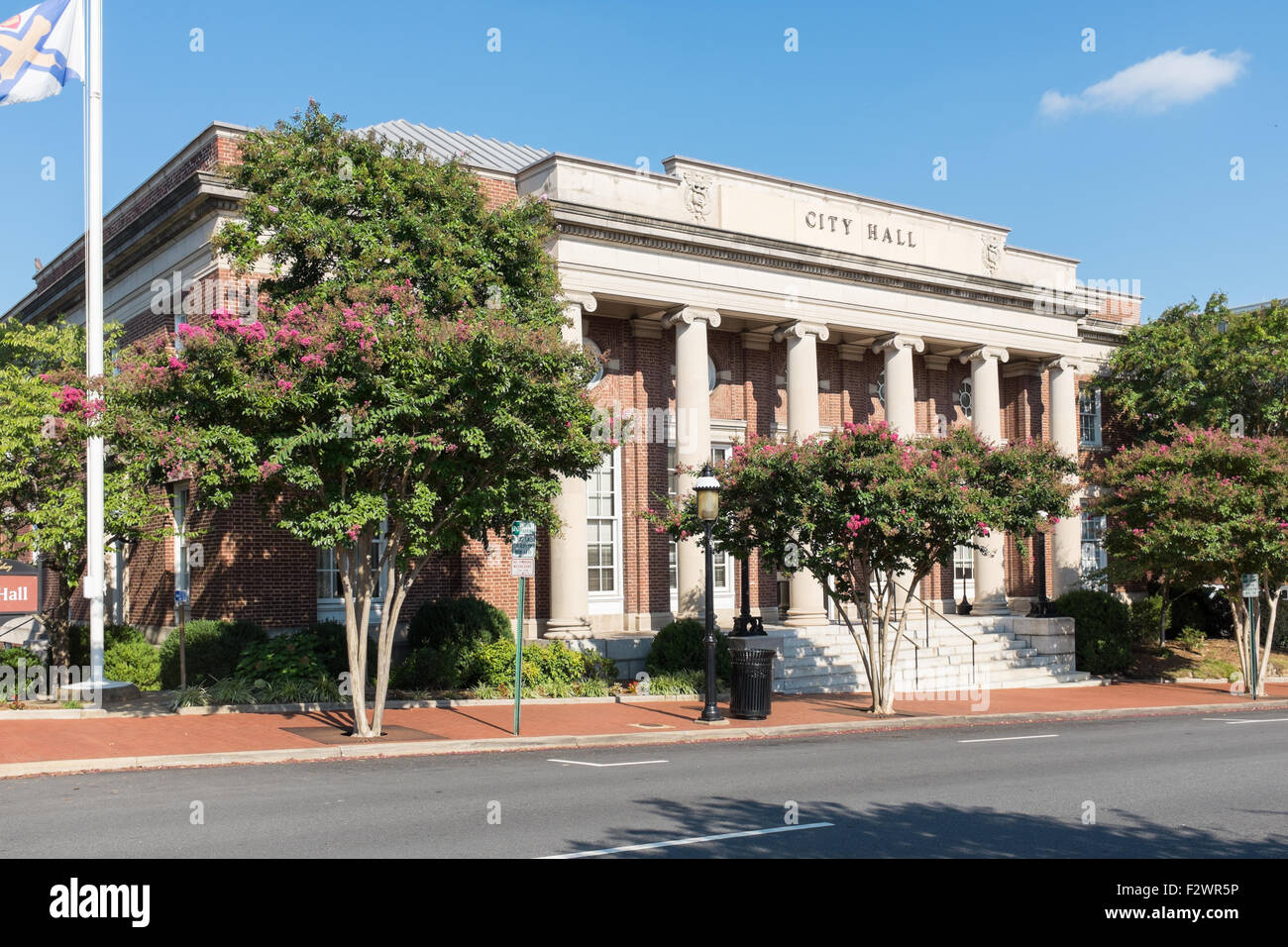 Il municipio in Princess Anne Street in Fredericksburg, VA Foto Stock