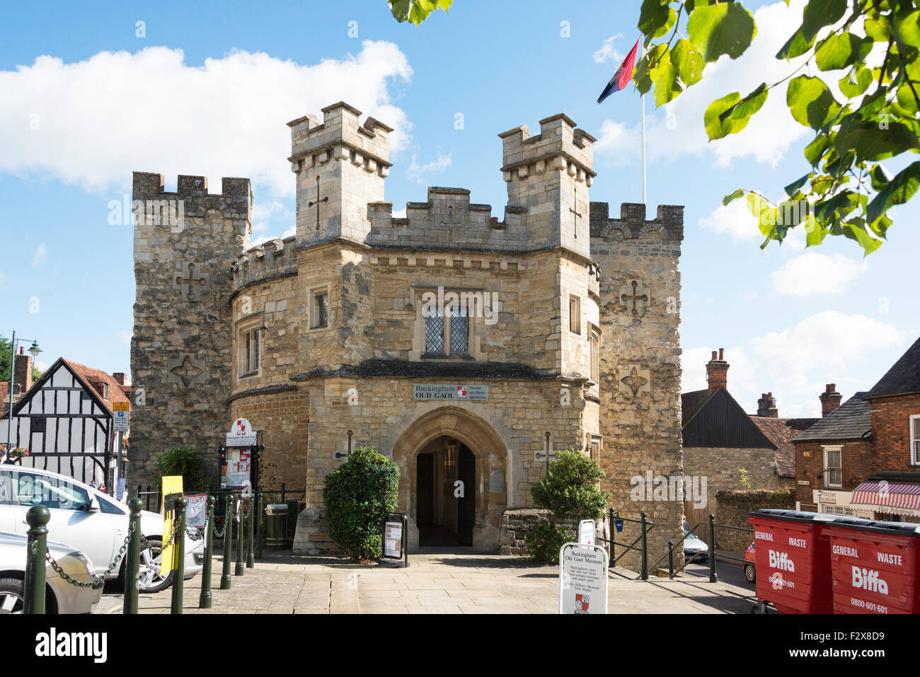Vecchio County Gaol Museum, la Collina di Mercato, Buckingham, Buckinghamshire, Inghilterra, Regno Unito Foto Stock